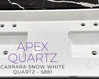 Custom Quartz Countertop, Bathroom Vanity Top, Single Sink, Vessel sink, Sink Integrated Custom Quartz Countertop, Custom Kitchen Sink