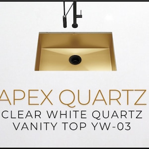 Custom Quartz Countertop, Bathroom Vanity Top, Single Sink, Vessel sink, Sink Integrated Custom Quartz Countertop, Custom Kitchen Sink