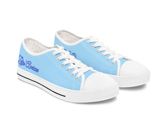 1948 Zeta Amicae Retro Number Sneakers | Low Top Sneakers, Pastel Blue Vintage Athletic