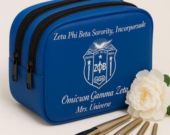 Neceser personalizado de la hermandad Zeta Phi Beta – Neceser de viaje para mujer más fina