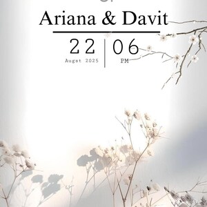 Elegante Hochzeitseinladung | Druckbare Hochzeit einladen | Anpassbare Digitale Hochzeitskarte | Moderne Hochzeitsvorlage | Sofort Download