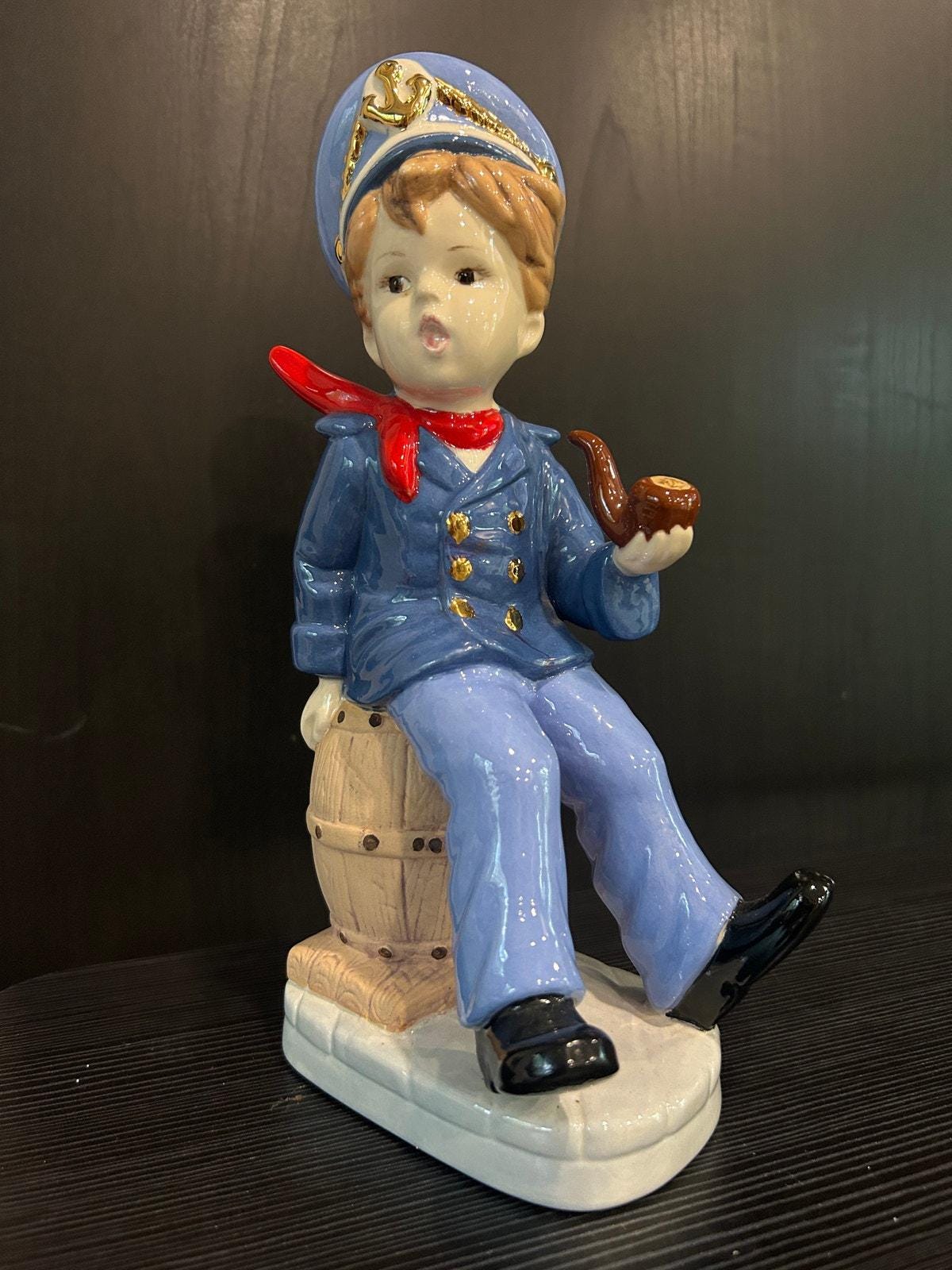 Vintage Ceramic Sailor Figure - Etsy