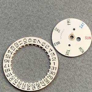 Seiko 8346 disk Calendar day and date stem side 3 Japan Original in excellent condition Seiko 8346