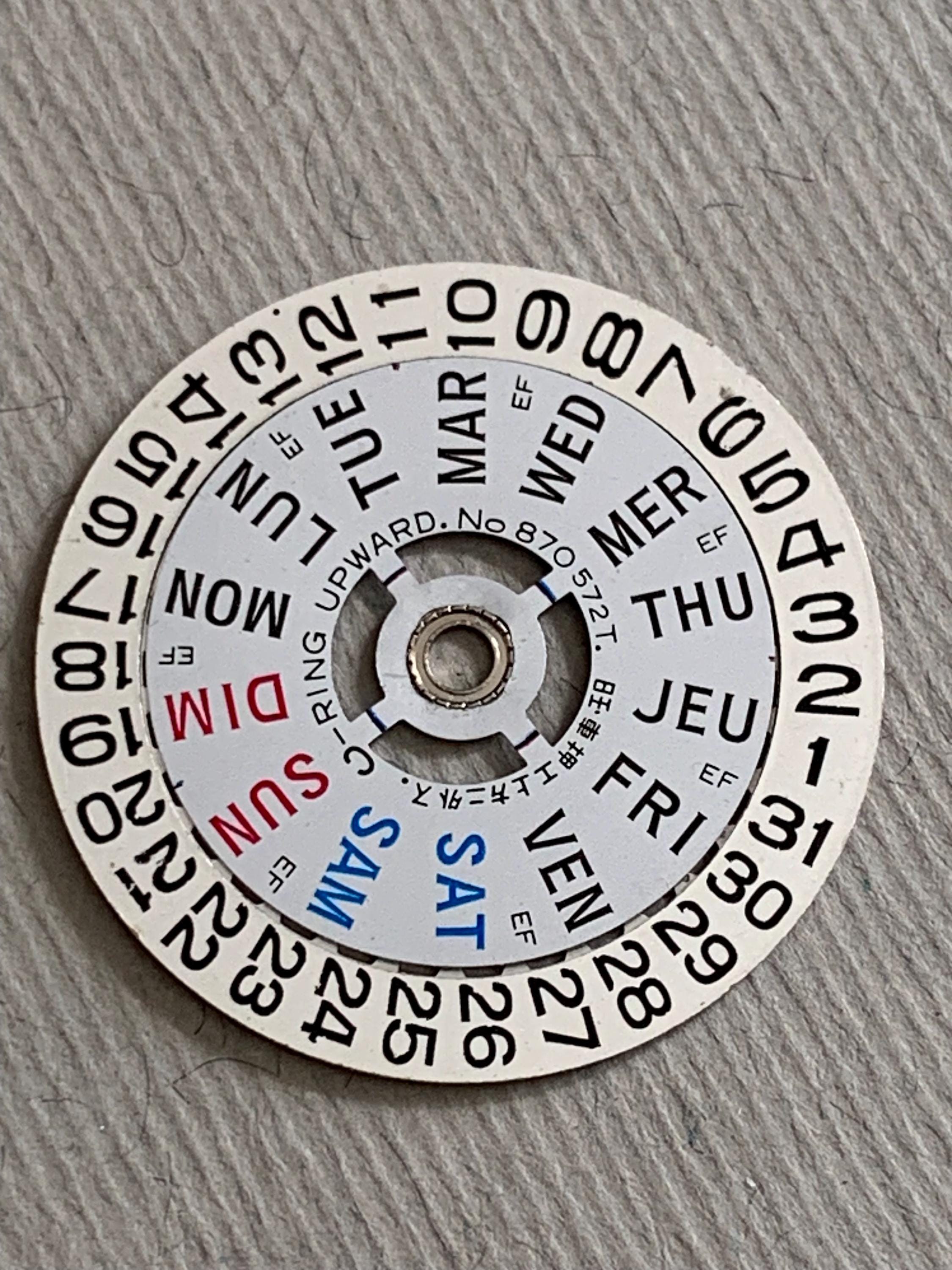 Seiko 5606 Day Date Disc Set Original English French Spanish