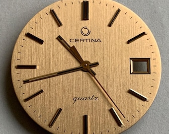 Certina ETA 9362 Watch Dial: Original Swiss Made Yellow Face (28.50 mm)
