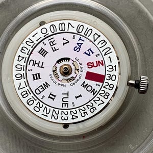 Seiko 6319 Automatic Movement Day-Date Original Japan image 2