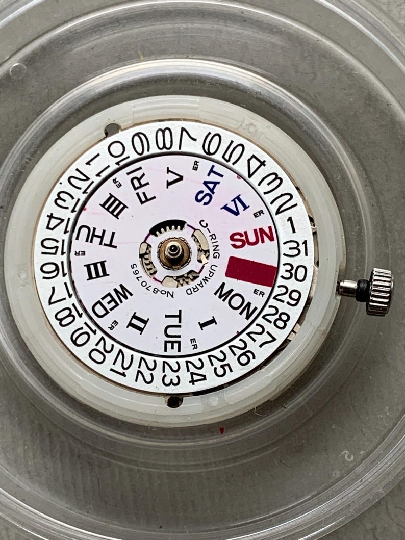 Seiko 6319 Automatic Movement Day-Date Original Japan image 2
