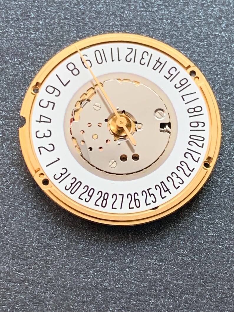 ETA F05.111 Quartz Movement Day Date Date at 6 Swiss Made Working image 3
