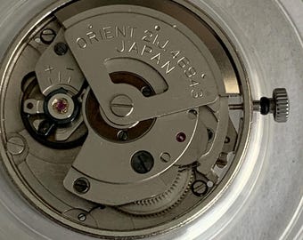 Orient 46943 Automatic Movement Japan  Serviced, Black Decor, Complete Gasket Kit & Crown