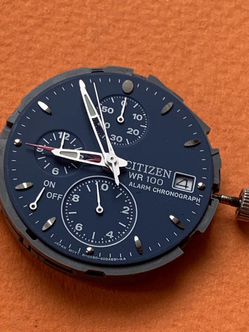 Citizen 0580-S002966 Alarm Kronograf Urverk Fungerar 100% Med Ljud bild 1