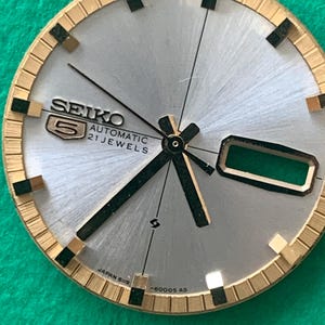 Rare Seiko 6119 Watch Dial: Original Japan, Ivory Color, 29.5mm