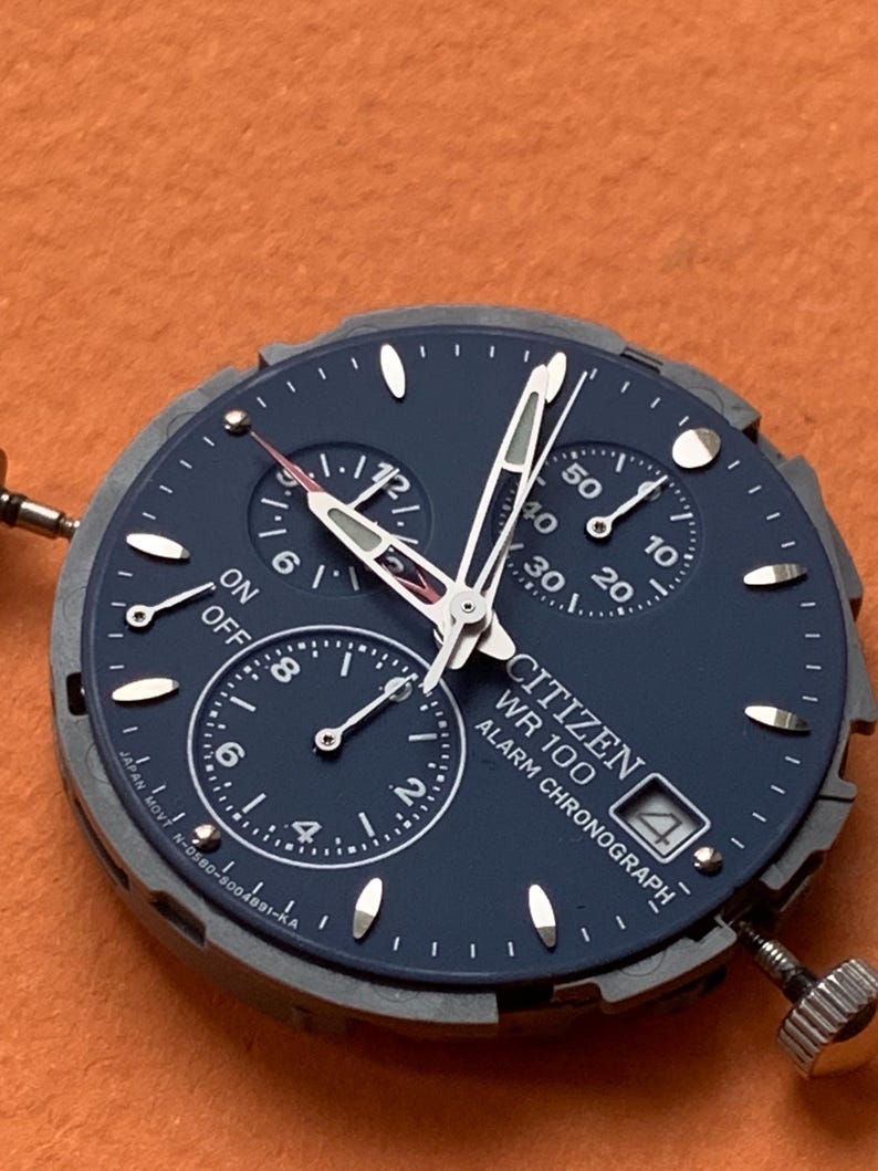 Citizen 0580-S002966 Alarm Kronograf Urverk Fungerar 100% Med Ljud bild 5