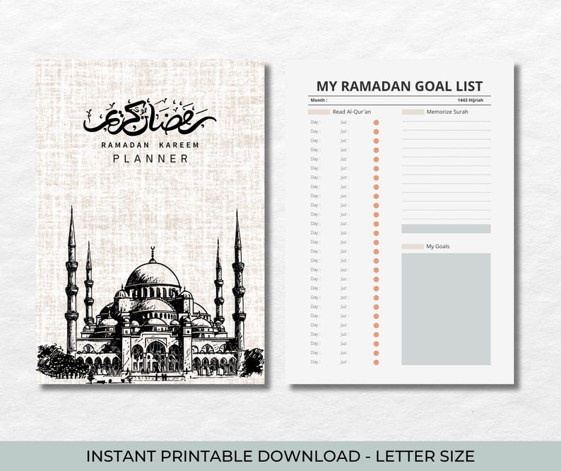 ramadan planner etsy