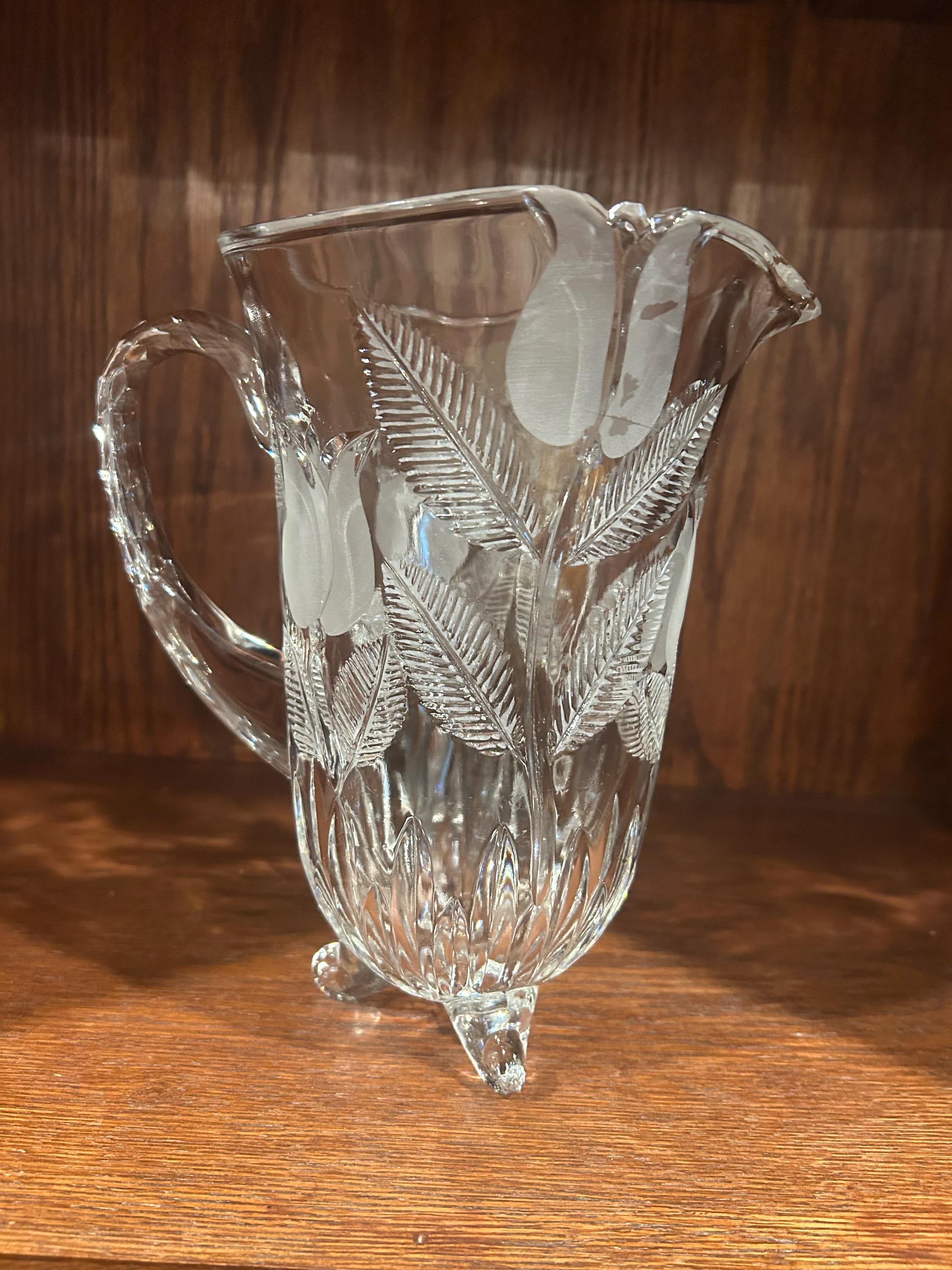 Vintage Glass Pitchers Clear - Etsy