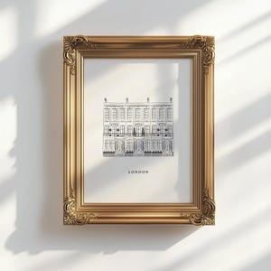London Print – Illustrated City Wall Art – Printable London Travel Poster – Digital Download Gallery Wall Decor