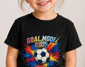 Kids Soccer T-Shirt, Goal Mode 2026 World Cup Tee