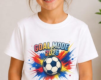 Kids Soccer T-shirt, Goal Mode 2026 World Cup Tee