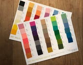 100% Wool Felt Colour Cards - free shipping