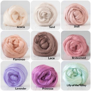 Viscose Roving 100 grams 3.5oz 49 colours available image 1