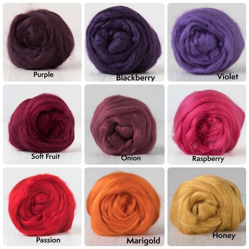 Viscose Roving 100 grams 3.5oz 49 colours available image 3
