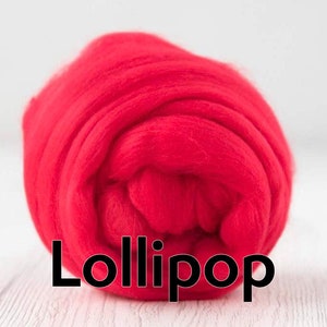 16 Micron Merino Wool Roving Top, 50 gr. 1.76 oz. For Wet Felting, Nuno Felting, Needle Felting, Spinning, etc. image 4