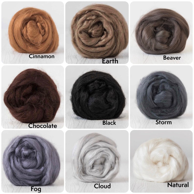 Viscose Roving 100 grams 3.5oz 49 colours available image 2