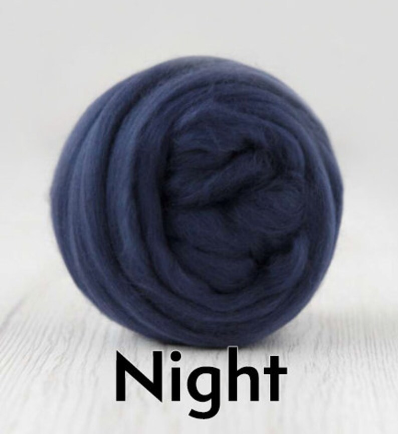 16 Micron Merino Wool Roving Top, 50 gr. 1.76 oz. For Wet Felting, Nuno Felting, Needle Felting, Spinning, etc. image 3