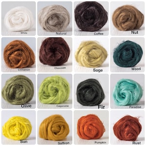 Flax Linen Roving 100 Grams 3.5oz 31 Colours Available - Etsy