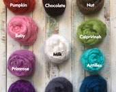 Tussah Silk Roving - 11 colours available