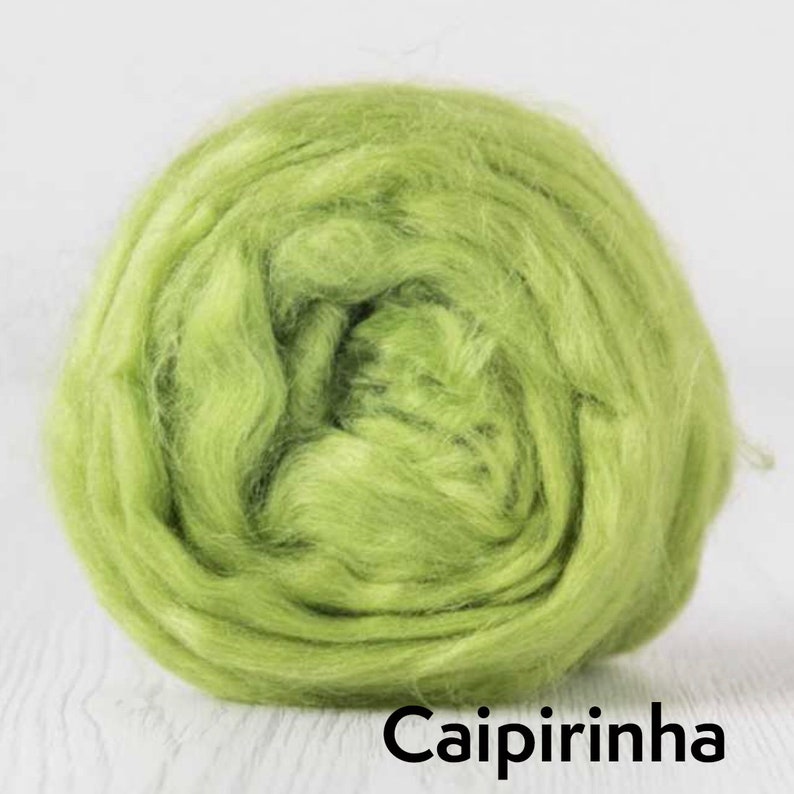 Viscose Roving 100 grams 3.5oz 49 colours available Caipirinha