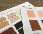 Sample Colour Card - Waldorf Doll making skin Fabric - Laib Yala/DeWitte -  FREE SHIPPING Canada & USA