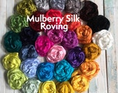 Mulberry Silk Roving - 31 colours available