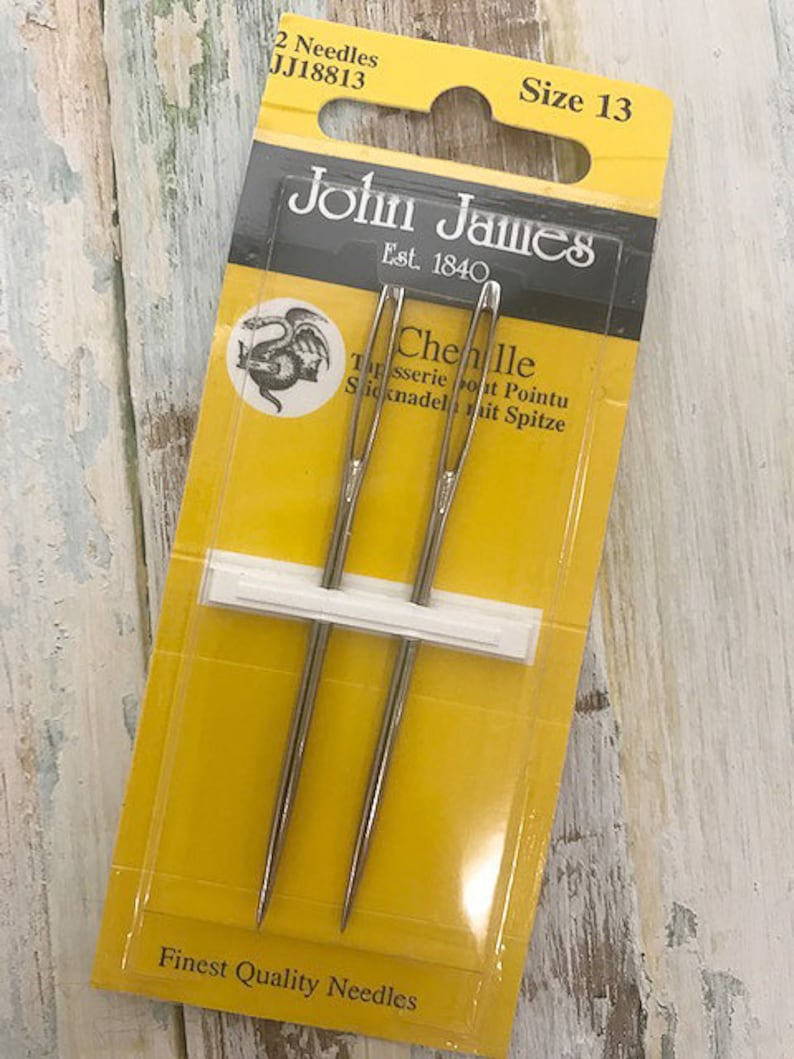 Chenille Needle Size 13 Sharp Point Etsy