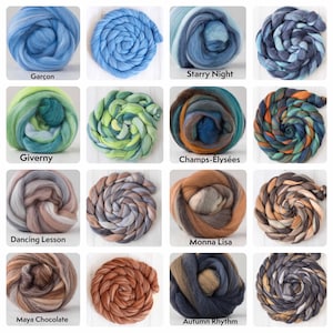 Mixed Colour Roving - 18/19 Micron Roving - 50 grams (1.75oz)