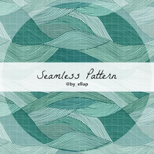 Motif sans couture de lignes ondulées PNG sous licence commerciale bleu sarcelle ton sur ton, conception de surface côtière, décoration de dopamine en tissu, carreaux de répétition