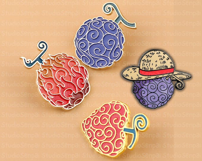 Fruit du Trésor des pirates - Épinglettes en émail de style anime | Broches otaku | Parfait pour les fans et les collectionneurs | Objets de collection animés | Studio Senpai