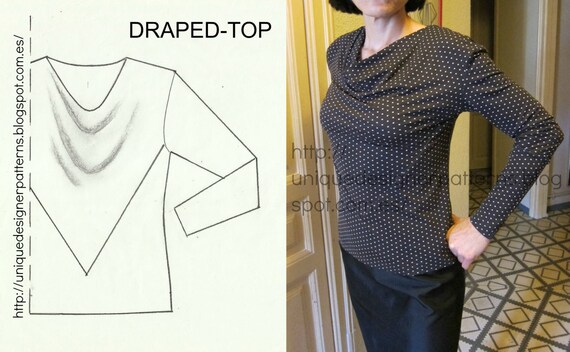 Items Similar To Draped Top Pattern On Etsy
