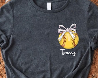 Custom Name Softball Shirt, Softball Family Shirt, Personalized Softball Shirt, Softball Mom Shirt, Softball Team Shirt, Softball Girl Shirt