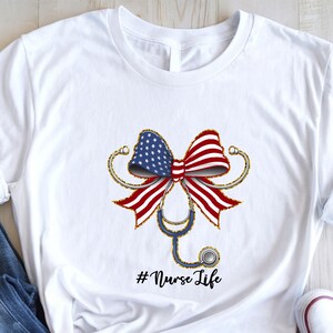 Patriotic Nurse Shirt, Nurse 4th Of July Shirt, Nursing Shirt, American Flag, American Nurse Shirt, Nurse Life Shirt, Memorial Day Gift Tee