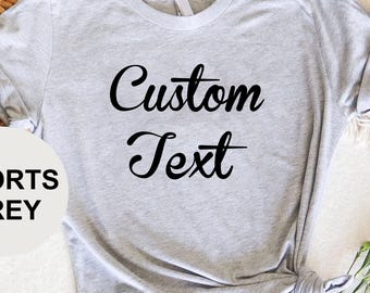 Custom Personalized T-Shirt - Add Your Own Text, 100% Cotton Tee (Men's & Women's Sizes Up To 5XL) - View #7