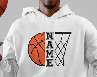 Custom Basketball Hoodie, Basketballer Hood, Gift for him, Gift for Her, Basket Mom Hoodie, Basketball Dad Gifts, Funny Birthday Present Top