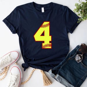 Custom Softball Number Shirt, Personalized Softball Shirt, Softball Mom Shirt, Softball Mom, Dad Shirt, Game Day Shirt, Softball Team Shirt