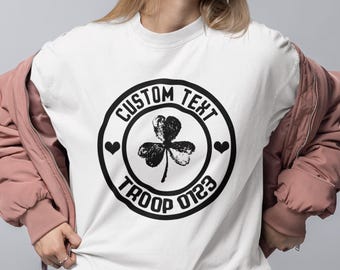 Personalized Camping Troop T-Shirt, Custom Number Girl Scout Tee