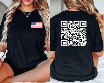 Trump Dancing QR Code Shirt, Funny Political Tee, Scan to Watch Trump Dance T-Shirt, Patriotic Conservative Shirt, Meme Gift Tee