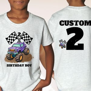 Monster Truck Birthday Shirt, Birthday Boy Monster Truck T-shirt, Birthday Gift Truck Shirt, Custom Monster Truck Birthday Shirt, Truck Bday