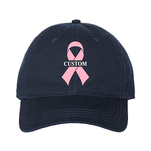 Personalized Cancer Awareness Cap – Custom Ribbon Hat for Cancer Fighters & Survivors, Breast Cancer Support, Unique Gift