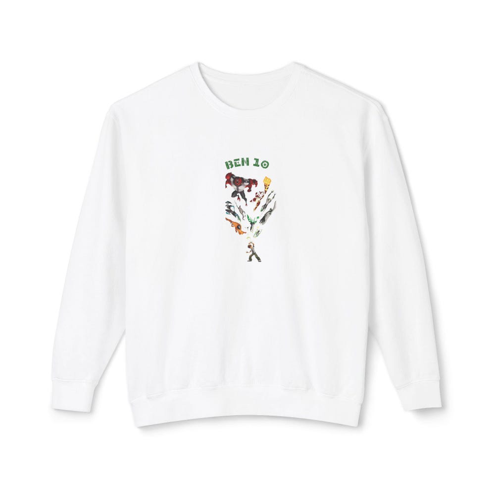 Ben 10 Unisex Lightweight Crewneck Sweatshirt, Birthday Present, Kids Apparel, Casual Wear, Gift For Fans, Cartoon Sweatshirt Refinedstyle