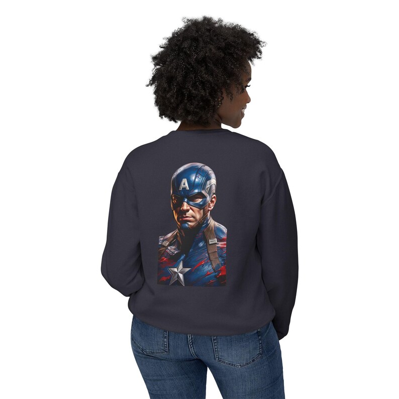 Captain America Hero Sweatshirt - Stylish Marvel Fan Apparel - Comfortable Crewneck for Men and Women image 9