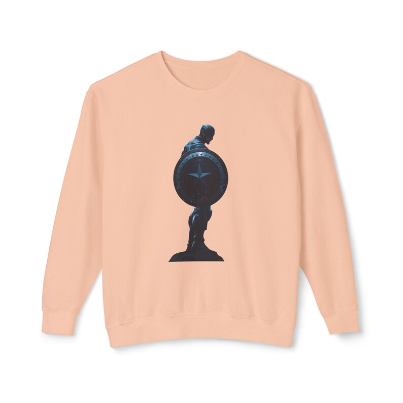 Captain America Sweatshirt: Heroic Silhouette, Unisex Fan Apparel image 3