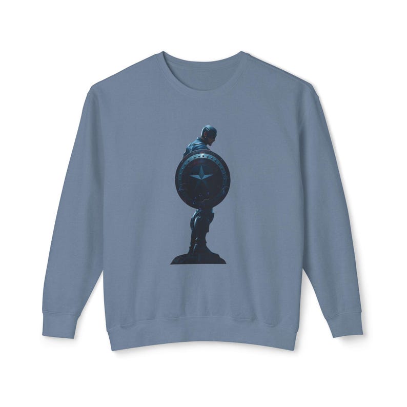 Captain America Sweatshirt: Heroic Silhouette, Unisex Fan Apparel image 9
